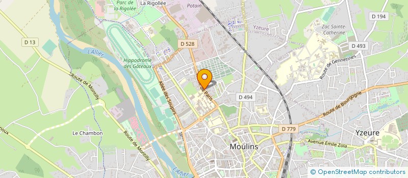 localisation de l'entreprise ETABLISSEMENTS J. B. BEAUFILS  MOULINS
