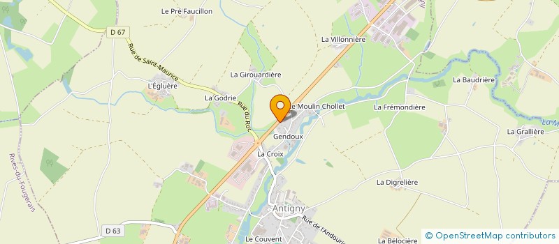 localisation de l'entreprise ETABLISSEMENTS J. C. BOUY à SAINT-HILAIRE-DE-VOUST