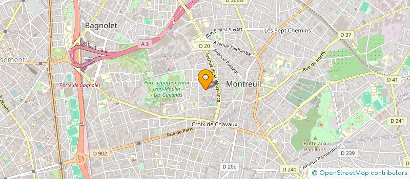 localisation de l'entreprise ETABLISSEMENTS J. DELANDE à MONTREUIL