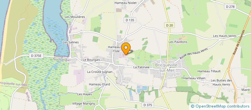 localisation de l'entreprise ETABLISSEMENTS J LEBAILLY  BRICQUEVILLE-SUR-MER