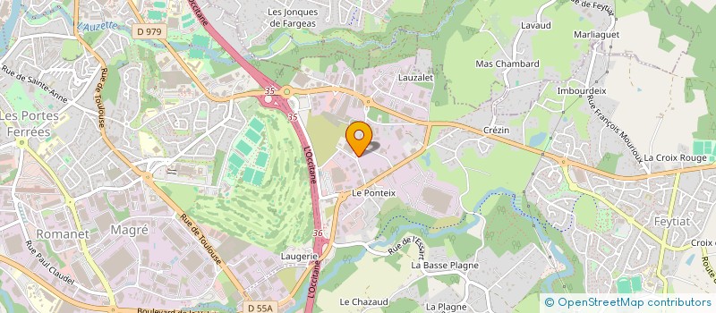 localisation de l'entreprise ETABLISSEMENTS J MERIGOUS à FEYTIAT