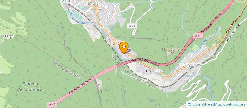 localisation de l'entreprise ETABLISSEMENTS J O S  NANTUA