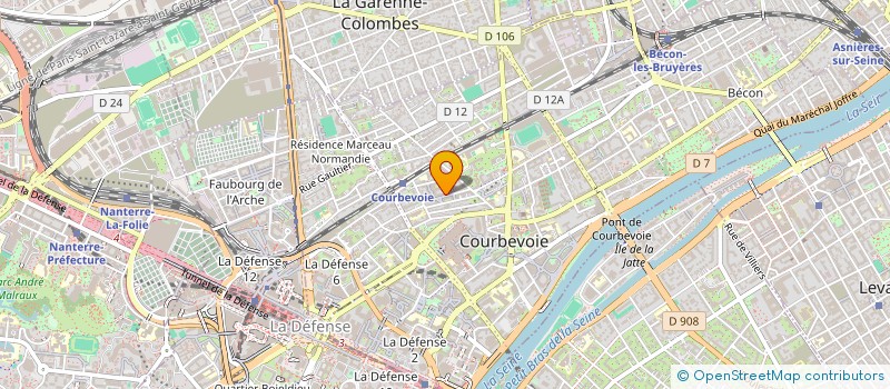 localisation de l'entreprise ETABLISSEMENTS J. SCHAUVING à COURBEVOIE