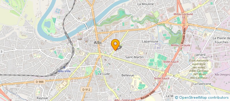 localisation de l'entreprise ETABLISSEMENTS J TALAZAC ET FILS à ALBI