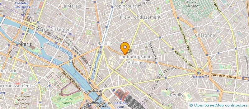 localisation de l'entreprise ETABLISSEMENTS J TASSIN ET CIE à PARIS 11