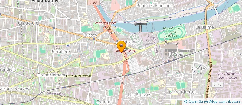 localisation de l'entreprise ETABLISSEMENTS J.VERTAT à VILLEURBANNE