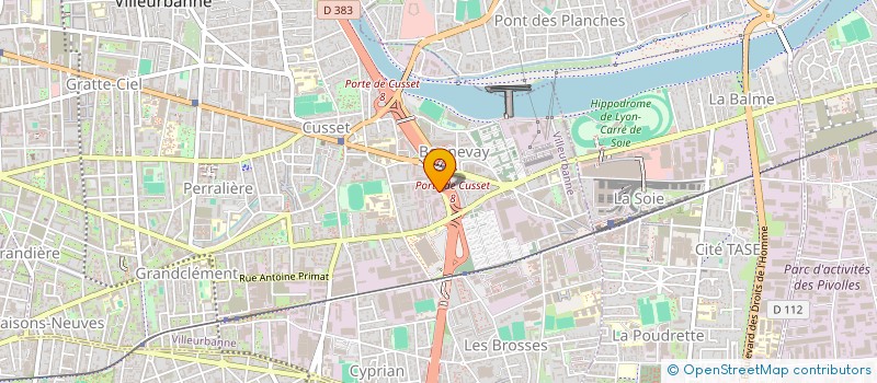 localisation de l'entreprise ETABLISSEMENTS J. VERTAT à VILLEURBANNE