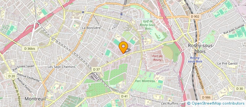 localisation de l'entreprise ETABLISSEMENTS J. VILLAIN à MONTREUIL