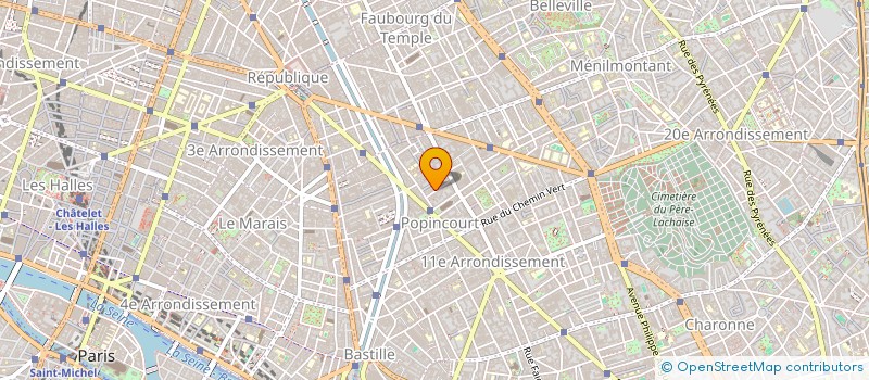 localisation de l'entreprise ETABLISSEMENTS JACQUES DUMONT à PARIS
