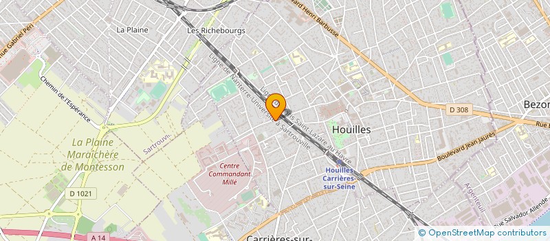 localisation de l'entreprise ETABLISSEMENTS JACQUES PATIN à HOUILLES