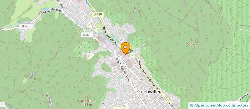 localisation de l'entreprise ETABLISSEMENTS JAENICKE ET CIE INSTALLATEUR à GUEBWILLER