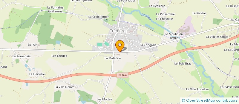localisation de l'entreprise ETABLISSEMENTS JAMET SA à TREMOREL