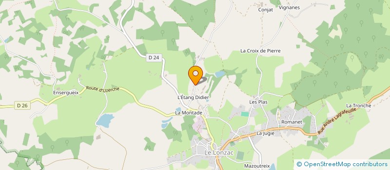 localisation de l'entreprise ETABLISSEMENTS JAMMOT ET FILS à LE LONZAC