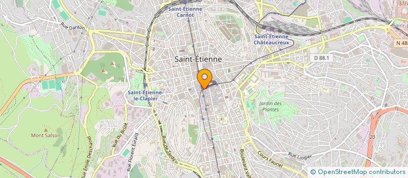 localisation de l'entreprise ETABLISSEMENTS JEAN BERTHOUZE à SAINT-ETIENNE