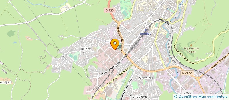 localisation de l'entreprise ETABLISSEMENTS JEAN BONAL à AURILLAC