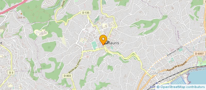 localisation de l'entreprise ETABLISSEMENTS JEAN BOUIS à VALLAURIS