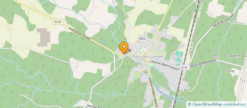 localisation de l'entreprise ETABLISSEMENTS JEAN BOURDEN à RION-DES-LANDES