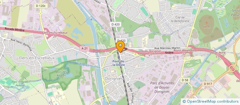 localisation de l'entreprise ETABLISSEMENTS JEAN CARLIER à FLERS-EN-ESCREBIEUX