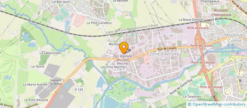 localisation de l'entreprise ETABLISSEMENTS JEAN CHAPIN à VEZIN-LE-COQUET