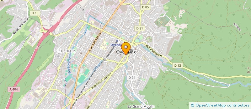 localisation de l'entreprise ETABLISSEMENTS JEAN CRETIN à OYONNAX