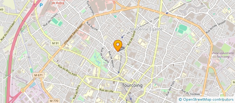 localisation de l'entreprise ETABLISSEMENTS JEAN DURIEZ à TOURCOING