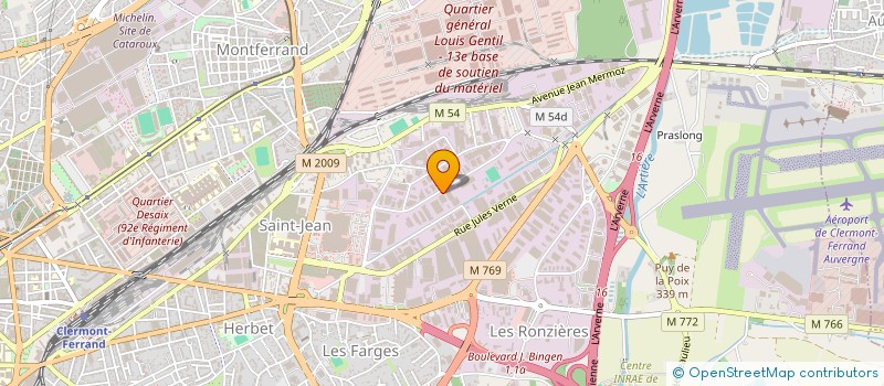 localisation de l'entreprise ETABLISSEMENTS JEAN FOURNIAL à CLERMONT-FERRAND