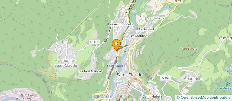 localisation de l'entreprise ETABLISSEMENTS JEAN GOUJON ET FILS à SAINT-CLAUDE