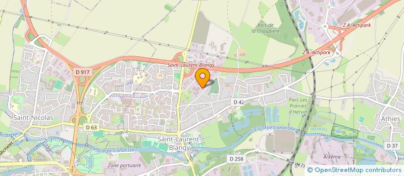 localisation de l'entreprise ETABLISSEMENTS JEAN-PIERRE WOITRAIN à SAINT-LAURENT-BLANGY