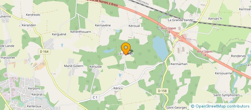 localisation de l'entreprise ETABLISSEMENTS JEAN ROBIC  KERVIGNAC