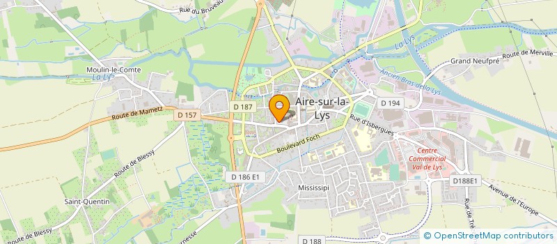 localisation de l'entreprise ETABLISSEMENTS JEF à AIRE-SUR-LA-LYS