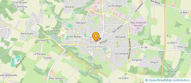 localisation de l'entreprise ETABLISSEMENTS JEGO - HOUSSIN à QUESTEMBERT