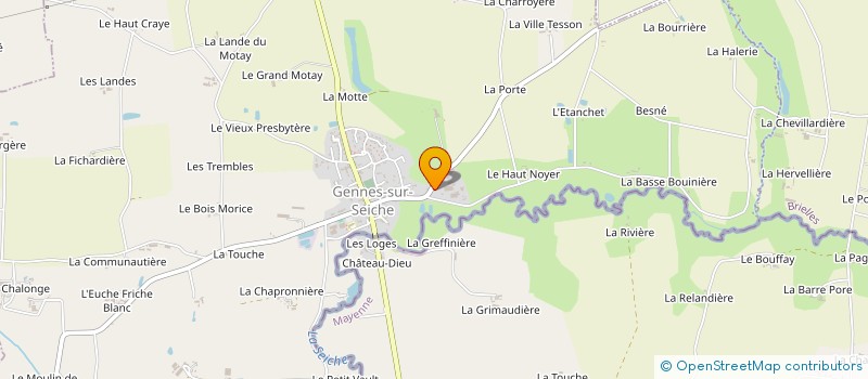 localisation de l'entreprise ETABLISSEMENTS JOEL CADO à GENNES-SUR-SEICHE