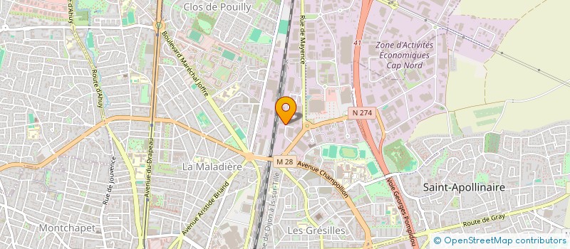 localisation de l'entreprise ETABLISSEMENTS JOLY SA à DIJON