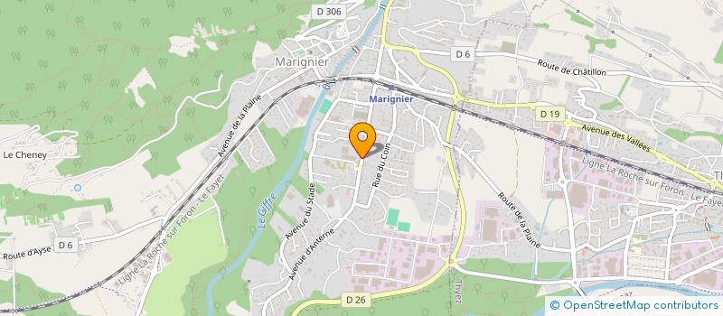 localisation de l'entreprise ETABLISSEMENTS JOSEPH VALLIER à MARIGNIER