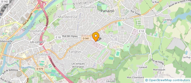 localisation de l'entreprise ETABLISSEMENTS JOUANDOU ET COMPAGNIE à PANAZOL