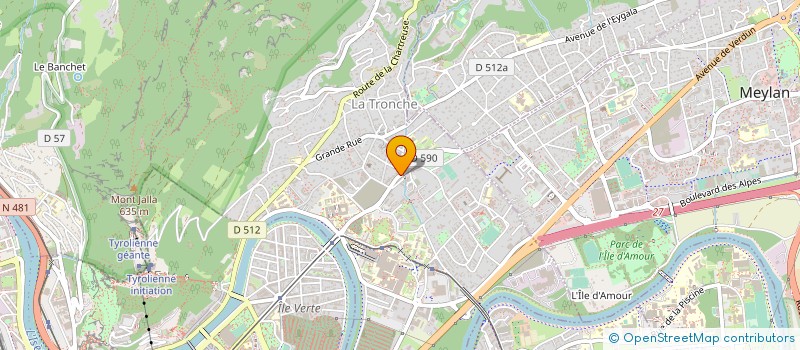 localisation de l'entreprise ETABLISSEMENTS JOUANNY ET COMPAGNIE à LA TRONCHE