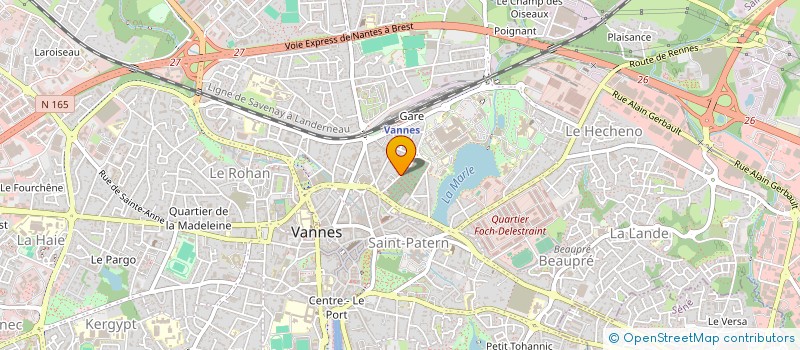 localisation de l'entreprise ETABLISSEMENTS JUHEL ET FILS à VANNES