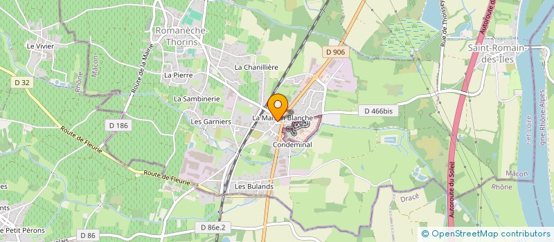 localisation de l'entreprise ETABLISSEMENTS JUILLARD à ROMANECHE-THORINS