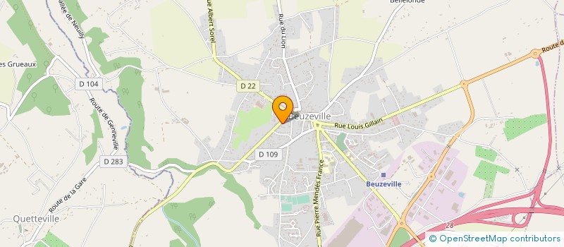 localisation de l'entreprise ETABLISSEMENTS JULIEN à BEUZEVILLE