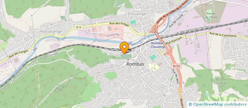 localisation de l'entreprise ETABLISSEMENTS JUNG ROMBAS à ROMBAS