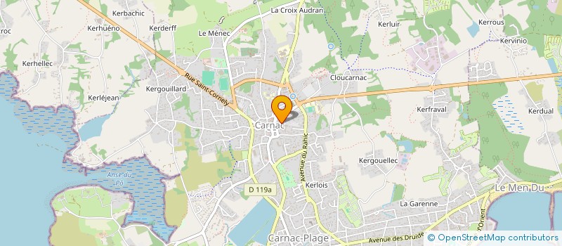 localisation de l'entreprise ETABLISSEMENTS K. J.C. PACAULT E.U.R.L.  CARNAC