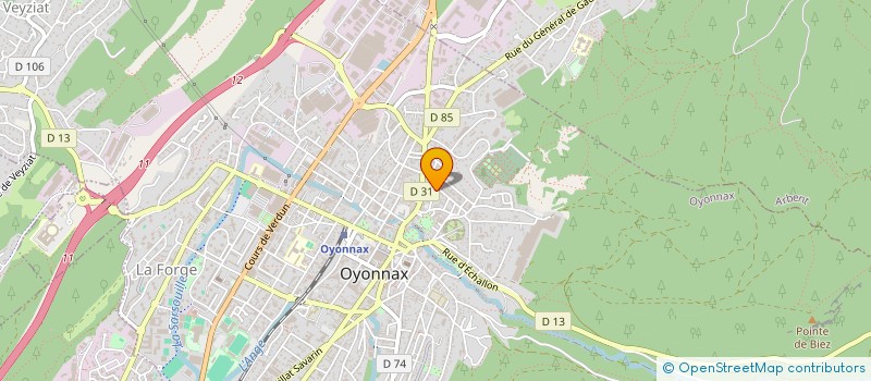 localisation de l'entreprise ETABLISSEMENTS L EVRARD à OYONNAX
