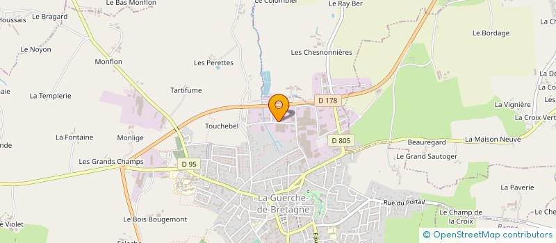 localisation de l'entreprise ETABLISSEMENTS L.P. GEFFRAY SERVICE FIOUL à LA GUERCHE-DE-BRETAGNE