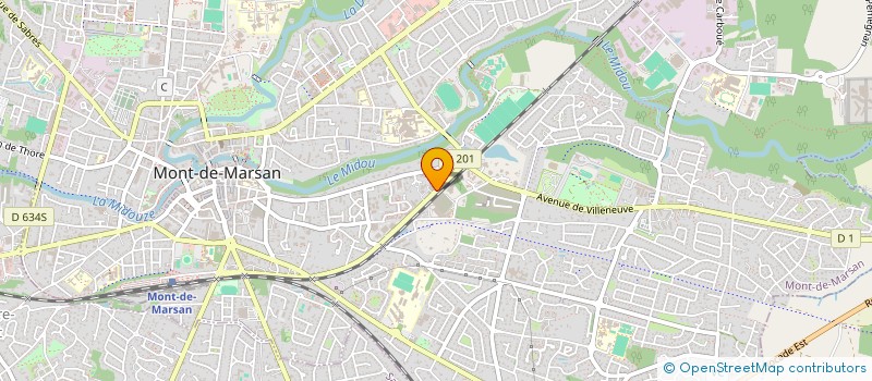 localisation de l'entreprise ETABLISSEMENTS LA HIROIRE AUTOMOBILES  MONT-DE-MARSAN