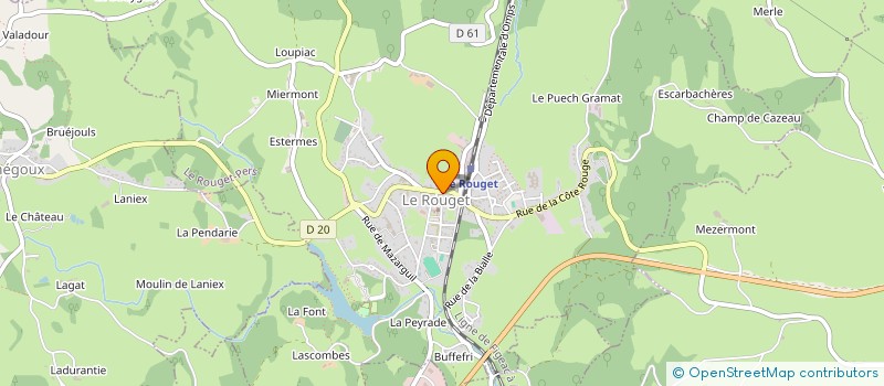 localisation de l'entreprise ETABLISSEMENTS LACOMBE à LE ROUGET-PERS