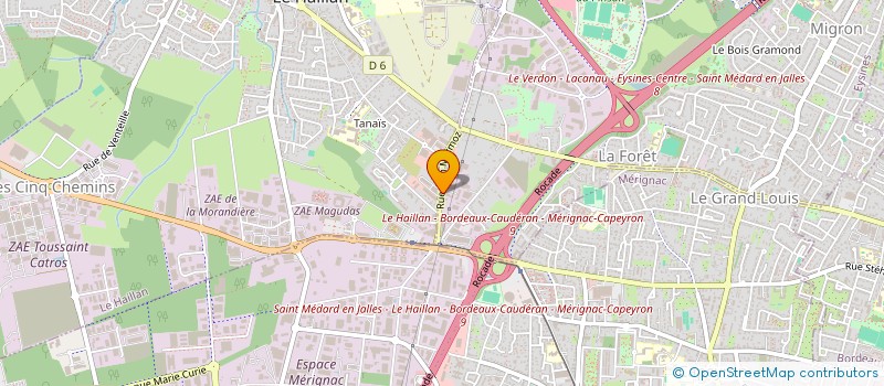 localisation de l'entreprise ETABLISSEMENTS LAPLACE à EYSINES
