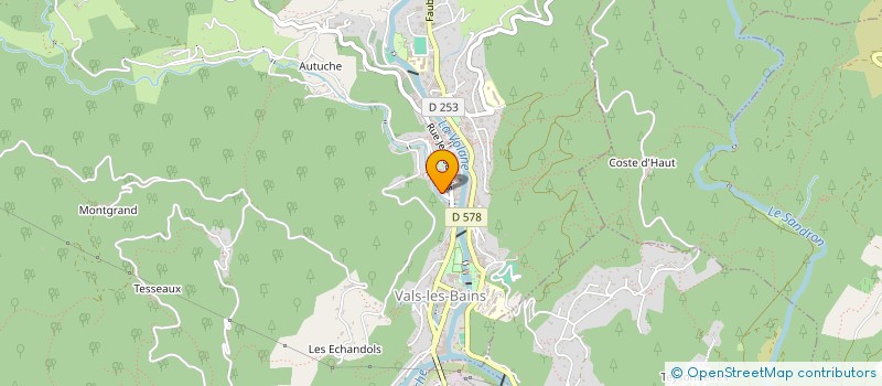 localisation de l'entreprise ETABLISSEMENTS LARGIER à VALS-LES-BAINS