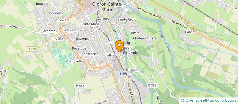localisation de l'entreprise ETABLISSEMENTS LARROUY à OLORON-SAINTE-MARIE