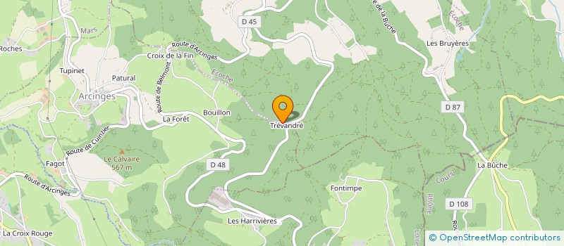 localisation de l'entreprise ETABLISSEMENTS LATUILLIERE à ECOCHE