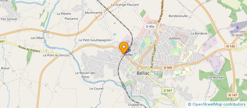 localisation de l'entreprise ETABLISSEMENTS LAVERGNE à PEYRAT-DE-BELLAC